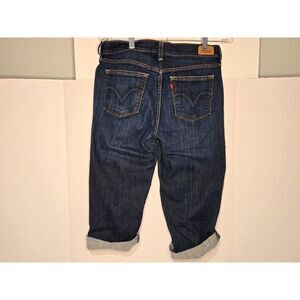Levi's 515 Women's Capri Jeans Dark Indigo Stretch Size 6 Good Preowned